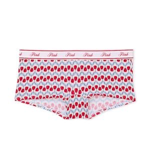 Victorias Secret Pink Logo Cotton Boyshort Panty Underwear. NWT